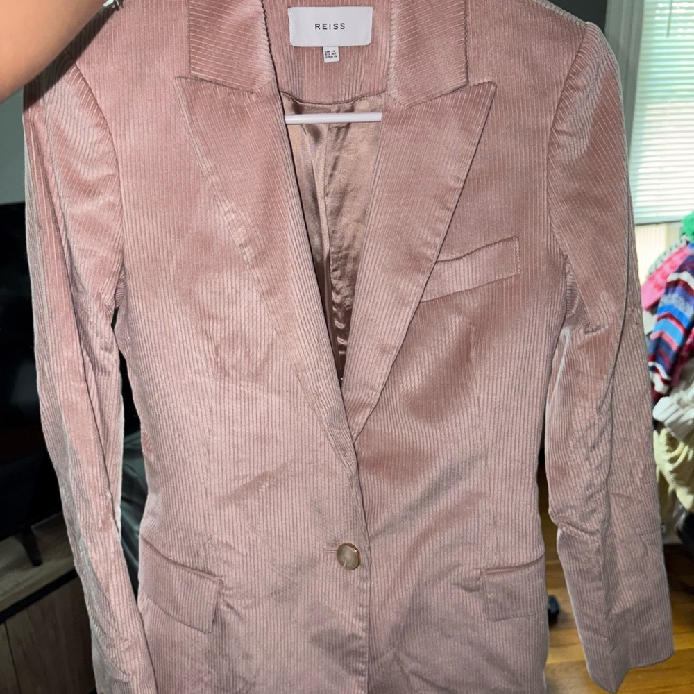 Reiss Blush Corduroy Jacket